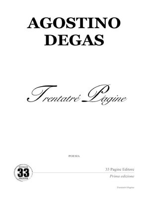 cover image of Agostino Degas